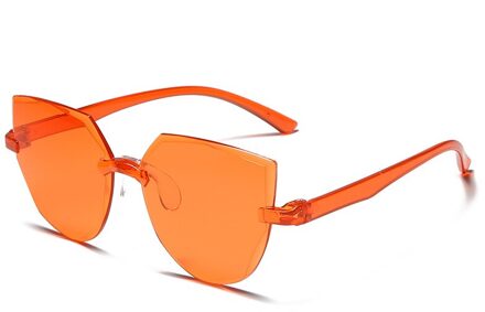 Driver Bril Vintage Mirrored Randloze Cat Eyes Vissen Zonnebril Eyewear Clear Oceaan Lenzen Steampunk Bril Shades UV400