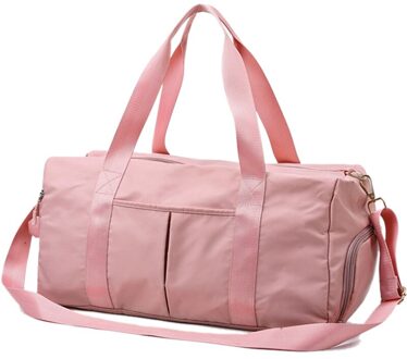 Droge En Natte Unisex Sporttas Grote Capaciteit Handtas Oxford Vrouwen Zwemmen Tassen Sporttas Mannen en Vrouwen Outdoor tas XA46G roze