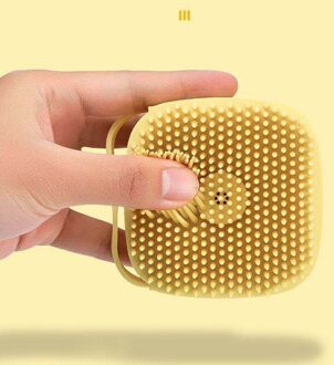 Droge Massage Borstel Solf Siliconen Peopel & Pet & Baby Bad Borstel Multifunctionele Kan In Shampoo Wassen vloeibare roze