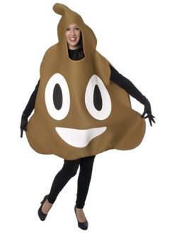 Drol/Poep emoticon verkleedkleding kostuum - bruin - volwassenen - carnaval - one size Multi