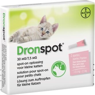Dronspot Spot-On Kat  0.5 - 2.5kg - Anti wormenmiddel - 2 pip