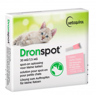 Dronspot Spot-On Kat  0.5 - 2.5kg - Anti wormenmiddel - 2 pip