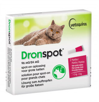Dronspot Spot-On Kat  5 - 8 Kg - Anti wormenmiddel - 2 pip