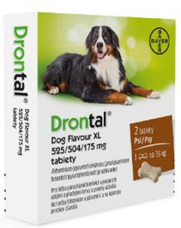 Drontal Large Dog / XL 525/504/175 mg ontwormingsmiddel 10 tabletten