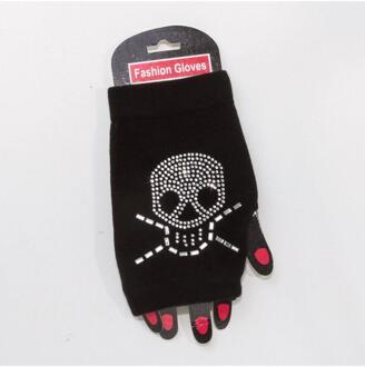 Droog Hoofd Dacht Half Handschoenen Kleur: Zwart Maat: Standaard