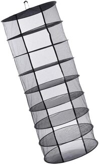 Droog Netto W/Droogrek Hydrocultuur Groeien Kruid Tent 4 Of 8 Layer 8-laag zwart