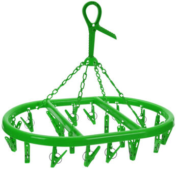 Droogcarrousel/droogmolen groen met 20 knijpers 33 x 50 cm