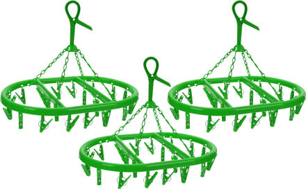 Droogcarrousel/droogmolen groen met 20 knijpers 33 x 50 cm