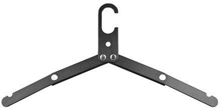 Droogrek Jas Kleerhanger Kleding Kleding Draagbare Huishoudelijke Metalen Opvouwbare Onderdelen Voor Outdoor Kamp Thuis zwart