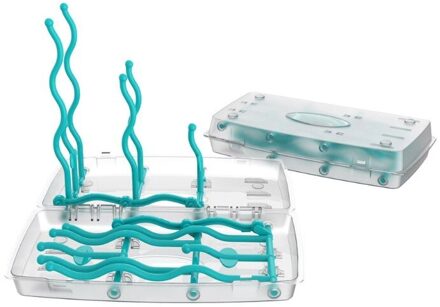 Droogrek Tepel Plank Babyfopspeen Voeden Bekerhouder Fles Schoonmaken Droger U7EE Blauw