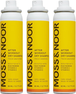 Droogshampoo Moss & Noor After Workout Dry Shampoo Pocket Size 3 x 80 ml