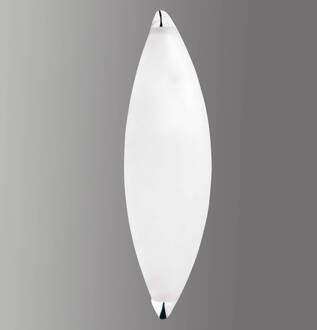 Drop - een wandlamp van glas wit, antiek messing