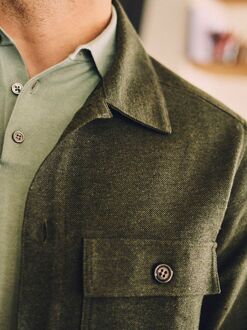 Drop Loop Overshirt Army Groen Donkergroen - L,M,XL,XXL