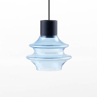 Drop S/01L LED hanglamp van glas, blauw