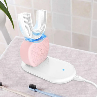 Drop Ship 360 Degree Wireless USB Charging Lazy Automatic Sonic Silicone Electric Toothbrush Teeth Whitening Cleaning Tool Brush