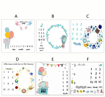 Drop Ship. Newborn Baby Monthly Growth Milestone Blanket Photography Props Background Cloth