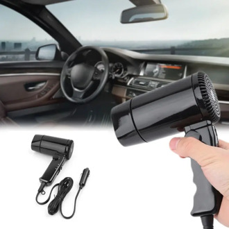 Drop ShiP Portable 12V Car-styling Hair Dryer Hot & Cold Folding Blower Window Defroster 10166