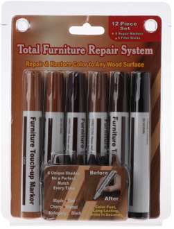 Drop Ship Wood Repair System Kit Filler Sticks Touch Up Marker Floor Furniture Scratch Fix