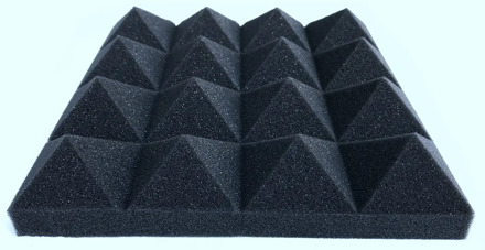 Drop shipping 12 pcs Soundproofing Foam Sound Absorption Pyramid Studio Treatment Wall Panels 25*25*5cm Acoustic foam