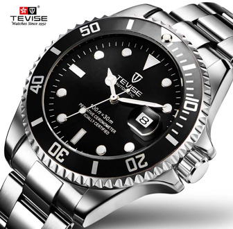 Drop Shipping Tevise Top Brand Men Mechanical Watch Automatic Fashion Luxury Stainless Steel Male Clock Relogio Masculino 2020