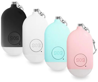 Drop shipping Women safety alarm Spot light defense loud sound personal alarm box packing SOS emergency alarm flashlight