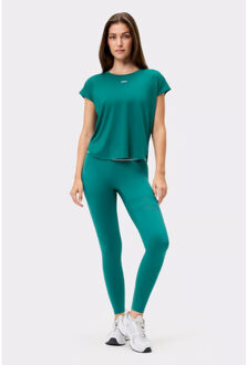 drop t-shirt training t-shirt korte mouw dames - Groen