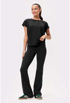 drop t-shirt training t-shirt korte mouw dames - - maat L Zwart