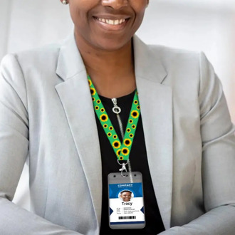 Dropship! Sunflower Lanyard Transparent Card Holder Case Badge Neck Strap Lanyard Bus ID Card For Schools Companies Card Storage