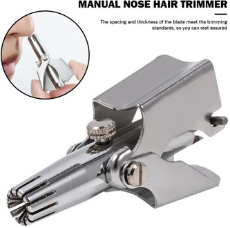 Dropshipping Washable Manual Nose Hair Trimmer Stainless Steel Nasal Ear Hair Shaver Cutter Nariz Nasal Shaver Washable