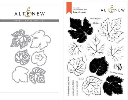 Druivenbladeren Metalen Stansmessen En Stempel Voor Scrapbooking Praktijk Handen-Op Diy Album Decor Card Craft Sterft enkel en alleen postzegel