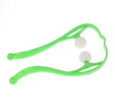 Druk Therapie Nek Massage Tool Druk Verlichten Hand Roller Massage Nek Schouder Dual Trigger Punt Zelf Massager groen