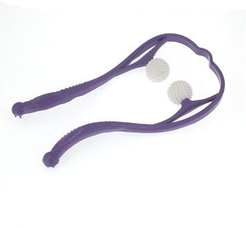 Druk Therapie Nek Massage Tool Druk Verlichten Hand Roller Massage Nek Schouder Dual Trigger Punt Zelf Massager paars