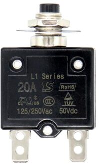 Drukknop Stroomonderbreker Thermische Elektrische Bescherming Gegoten Case Resettable Drukknop Stroomonderbreker Overbelasting Protector Bruin