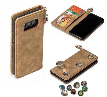 drukknopen wallet hoes - Samsung Galaxy S8 - taupe