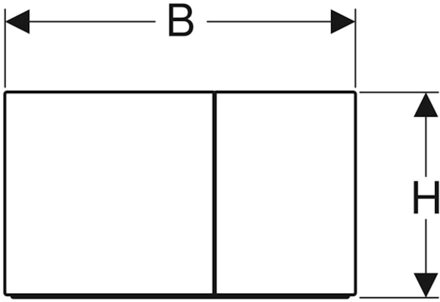 Drukplaat Geberit Sigma 70 Frontbediening 2-toets Glas Lava Zwart