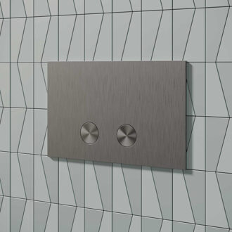 Drukplaat Inti Bath Press RVS 316 tbv UP320/UP720/TECE Brushed Brut Stainless Steel Inti Bath