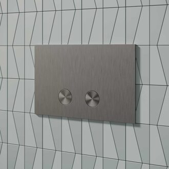 Drukplaat Inti Bath Press RVS 316 tbv UP320/UP720/TECE Brushed Brut Stainless Steel