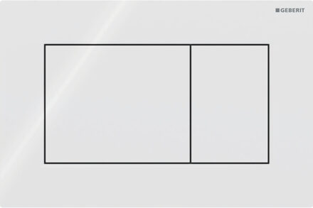 Drukplaat Sigma 01, 2-toets Square Kunststof Wit