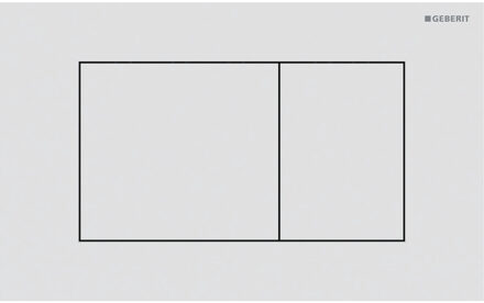 Drukplaat Sigma 40, 2-toets Square RVS Mat Wit