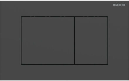 Drukplaat Sigma 40, 2-toets Square RVS Mat Zwart