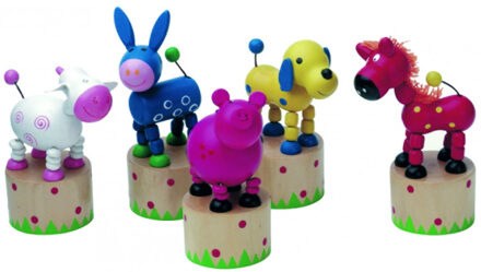 Drukpoppetje Simply for Kids: dieren 12x5 cm