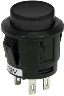 Drukschakelaar 12v Zwart