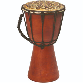 Drum/trommel met giraffeprint - handgemaakt - 25 cm - muziek instrumenten