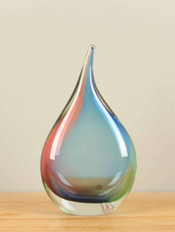 Druppel uit glas, regenboog 28 cm, 9227R