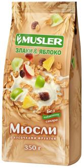 Dry breakfast-muesli cereals and Apple, Musler 350g.