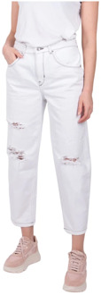 DRYKORN Loszittende Witte Shelter Jeans Drykorn , White , Dames - W26 L34,W27 L34