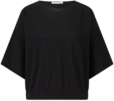 DRYKORN Oversized Fijngebreide Shirt Dilary Drykorn , Black , Dames - L,M,S,Xs