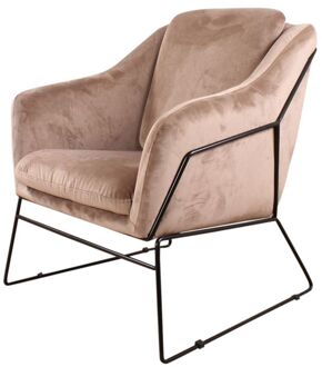 DS4U Antonio fauteuil velvet champagne Beige