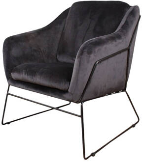 DS4U Antonio fauteuil velvet zwart