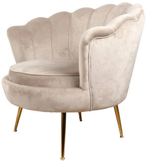 DS4U Feliz fauteuil velvet champagne|taupe Beige